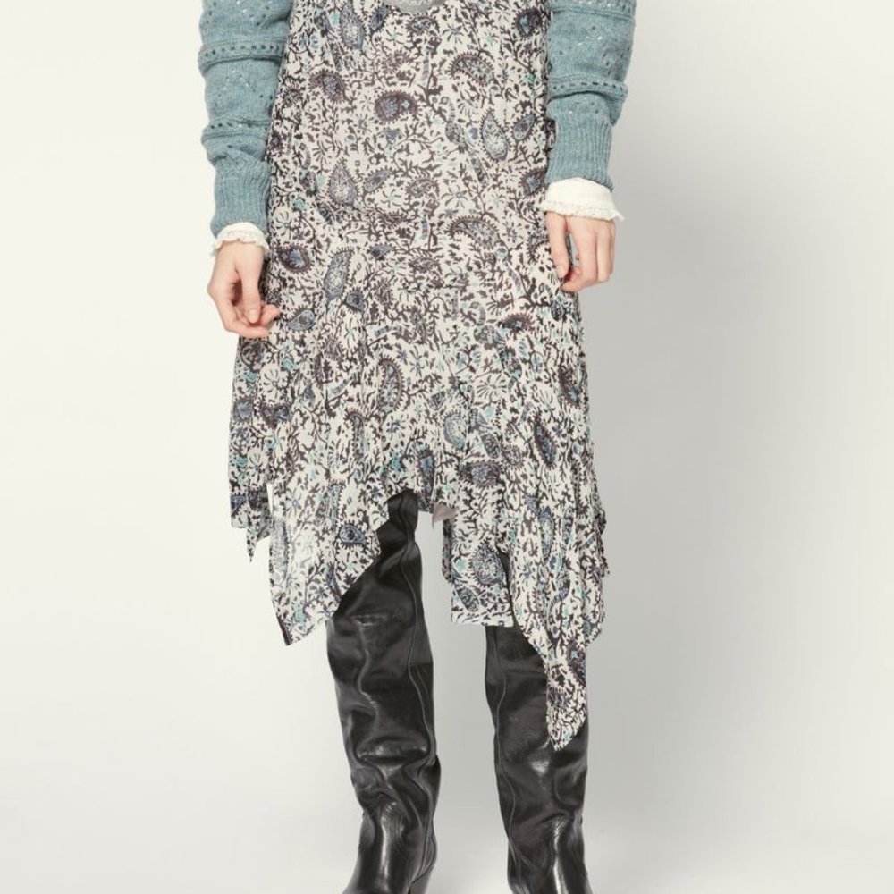 NEW Isabel Marant Printed Midi Skirt Size 36 Women BNWT